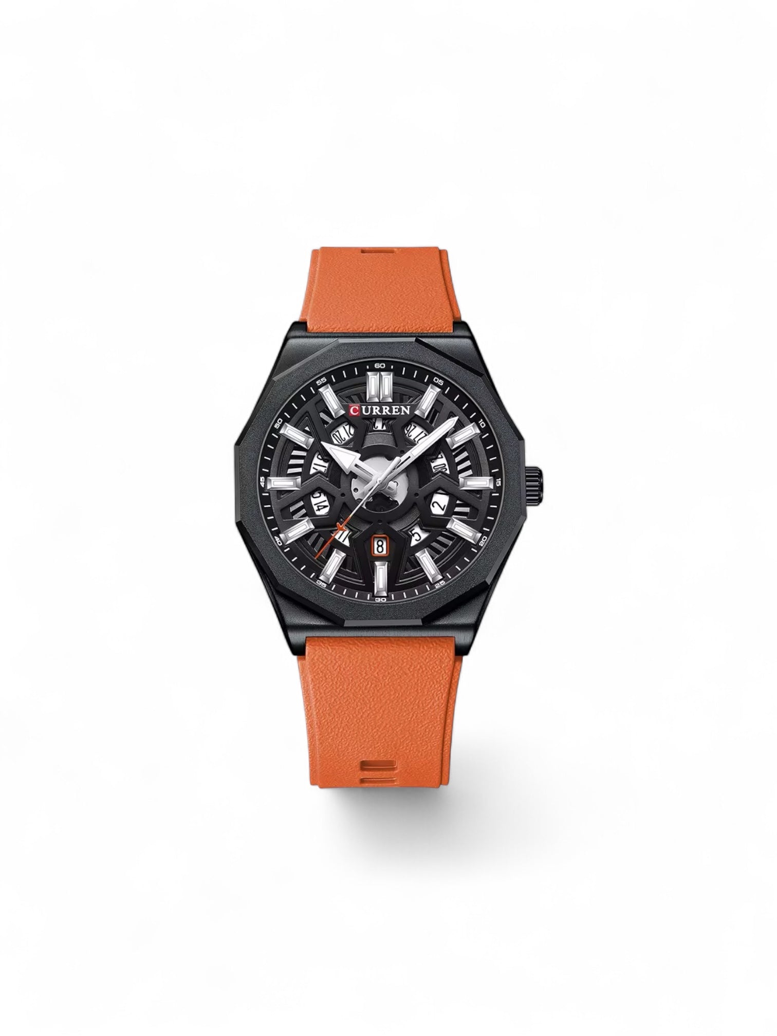 CURREN 8437 Men’s Sports Skeleton Watch