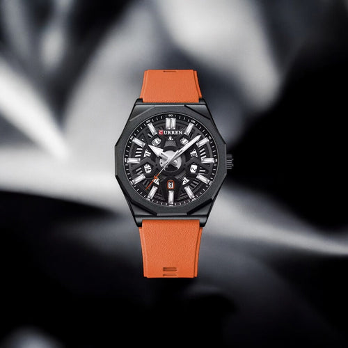 CURREN 8437 Men’s Sports Skeleton Watch