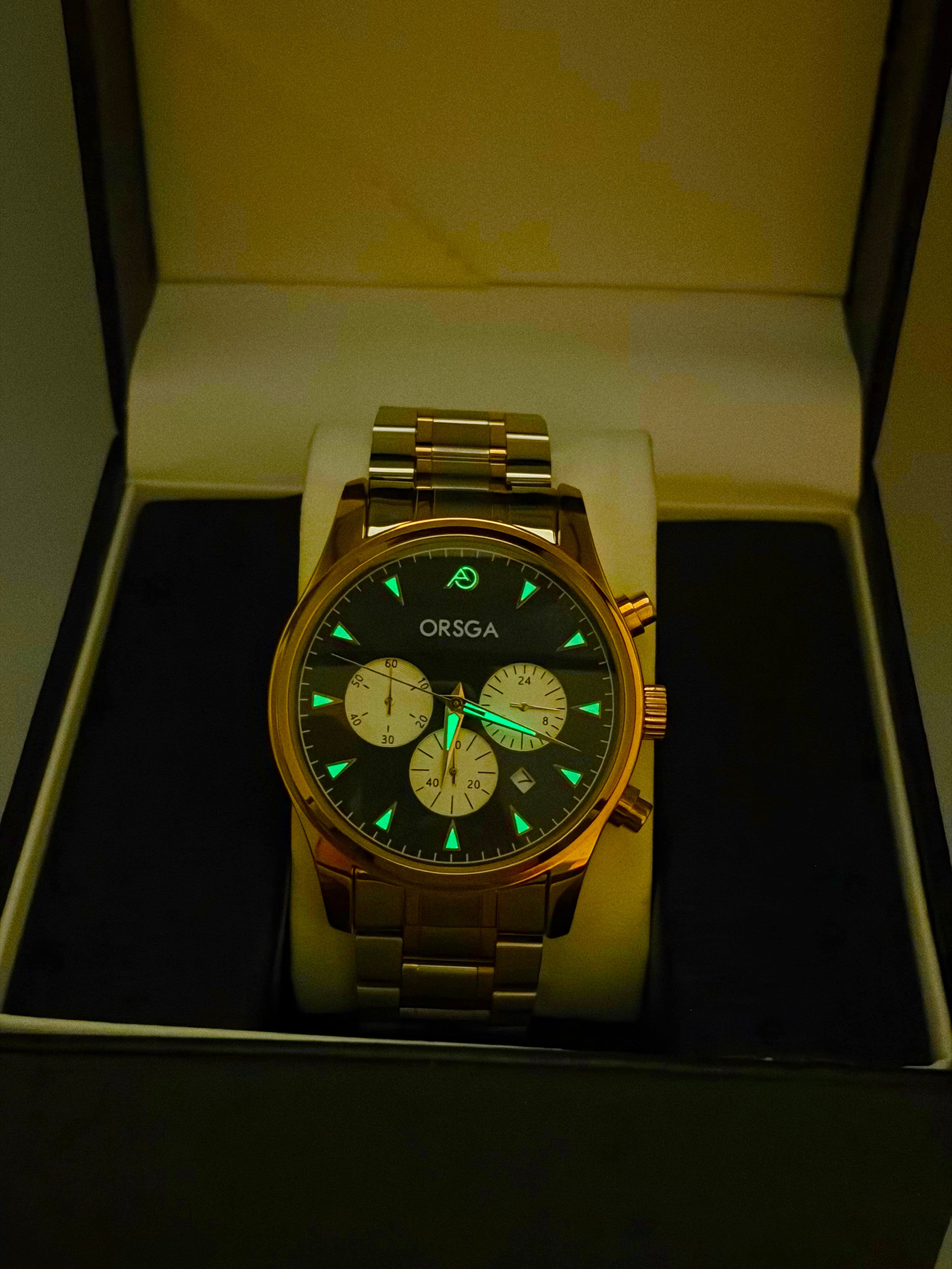 ORSGA 9111 Two-Tone Stainless Steel Chronograph