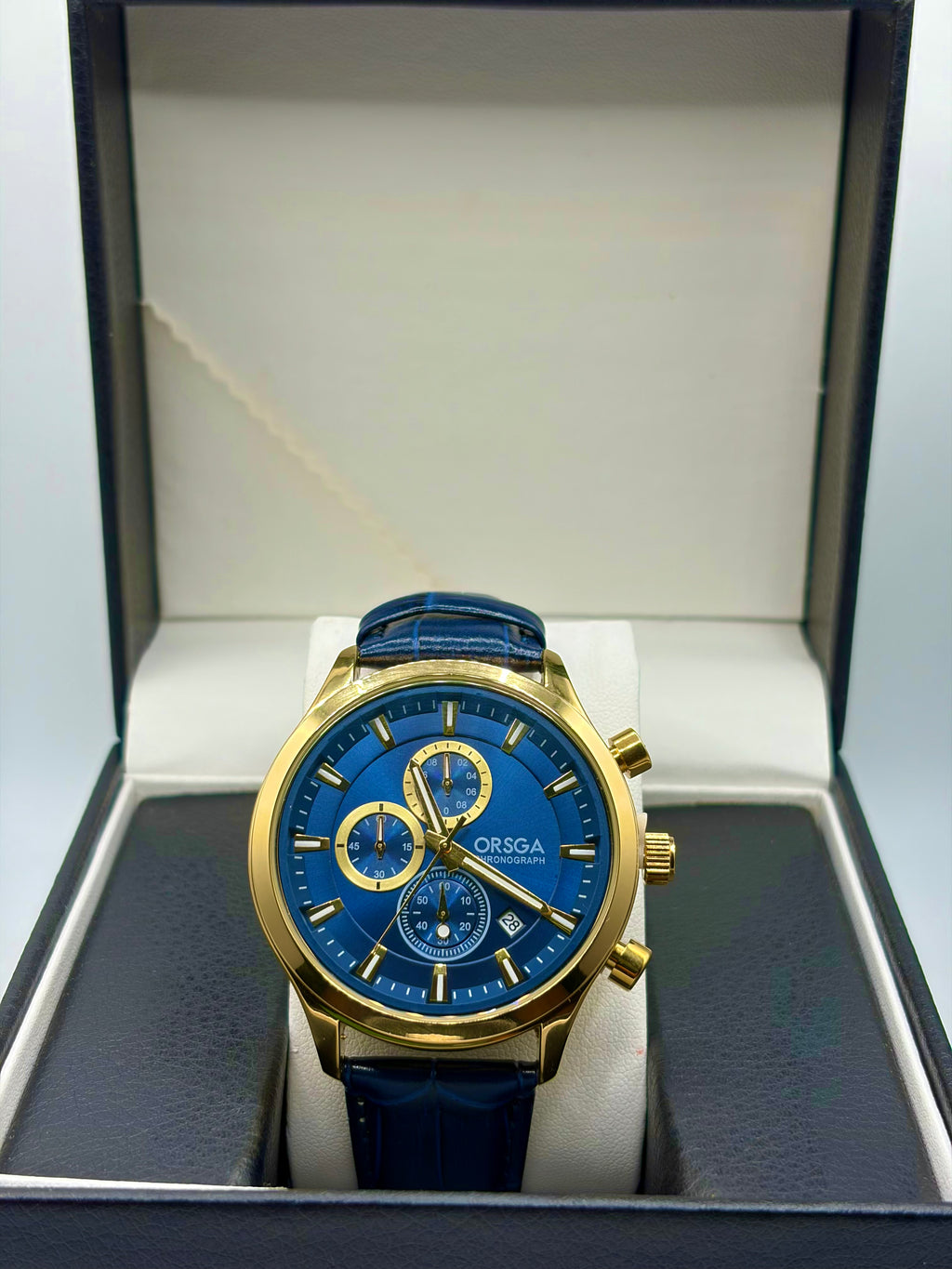 ORSGA OS-1369G Classic Chronograph Leather Watch