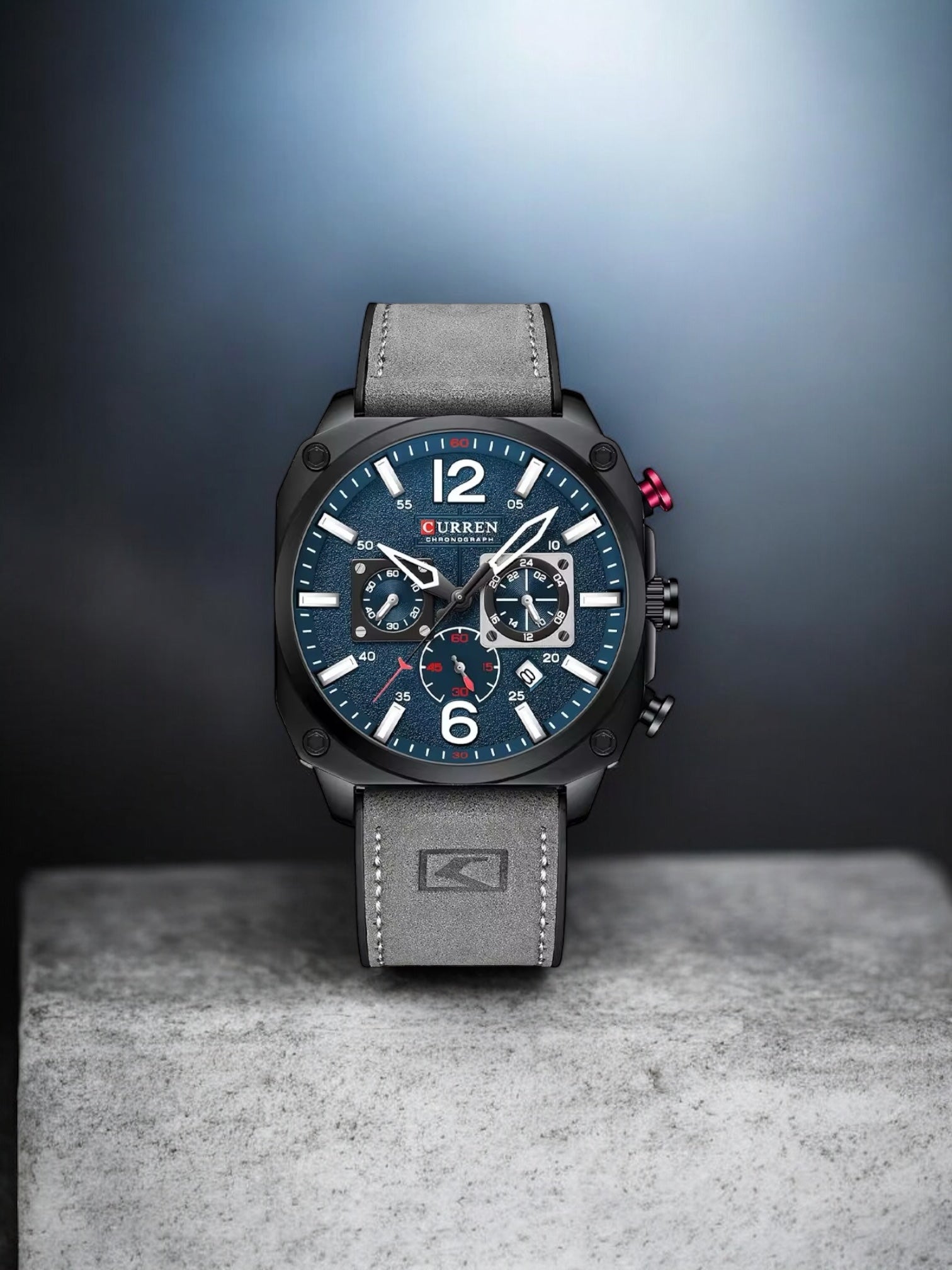 CURREN 8398 Chronograph Leather Watch