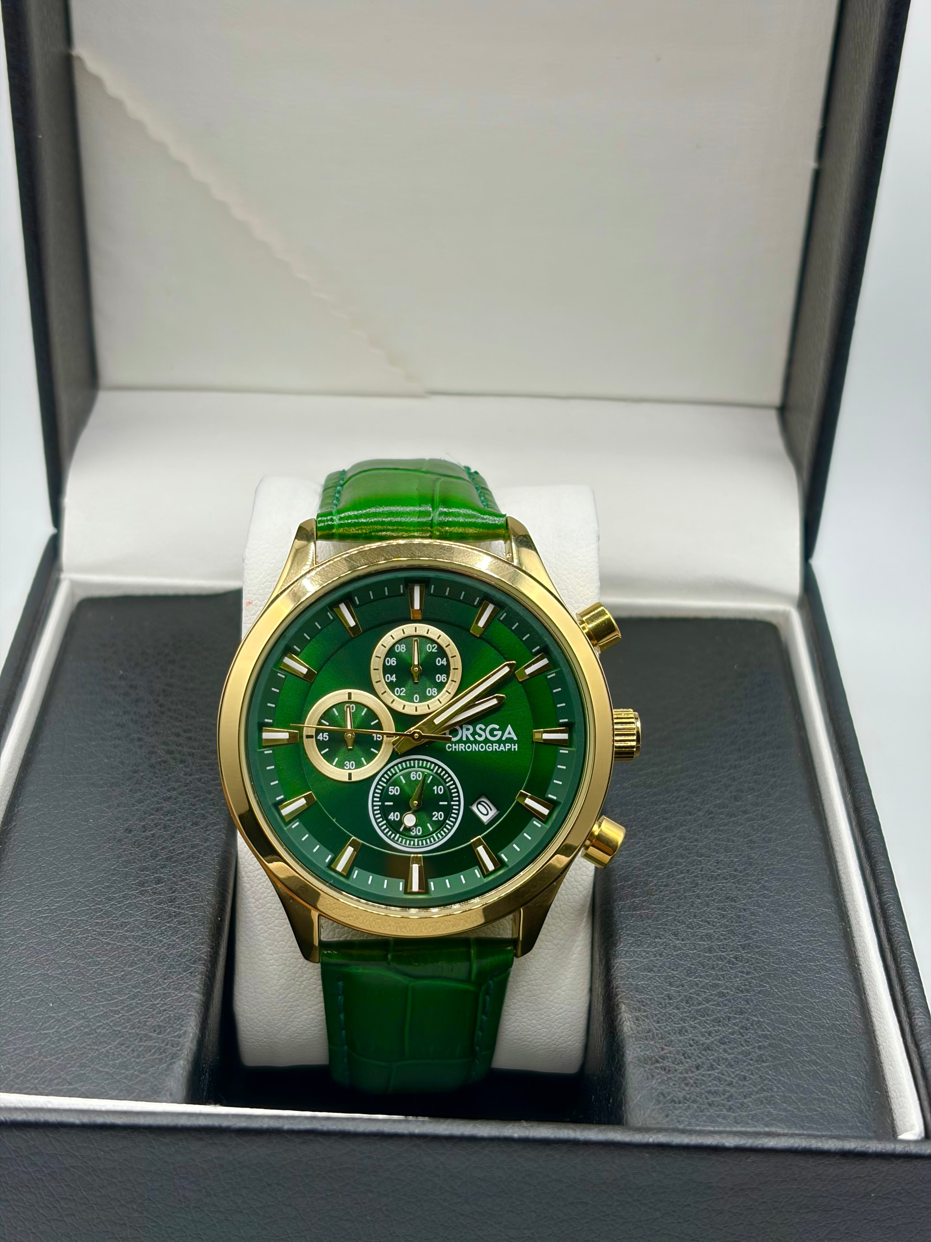 ORSGA OS-1369G Classic Chronograph Leather Watch