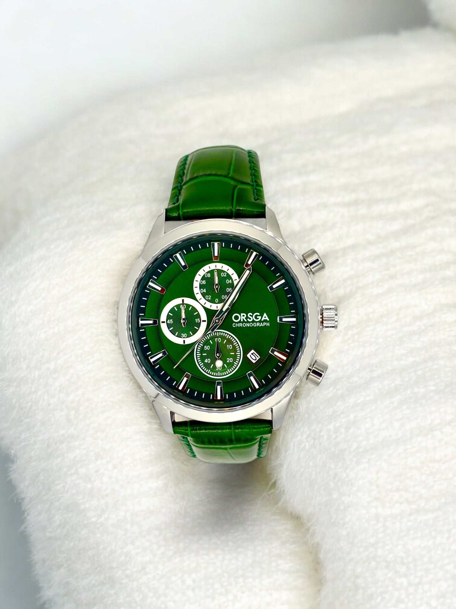 ORSGA OS-1369G Classic Chronograph Leather Watch