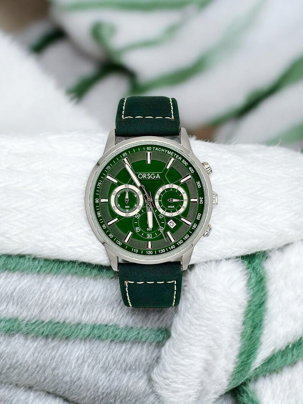 ORSGA 1130G Classic Chronograph Leather Watch