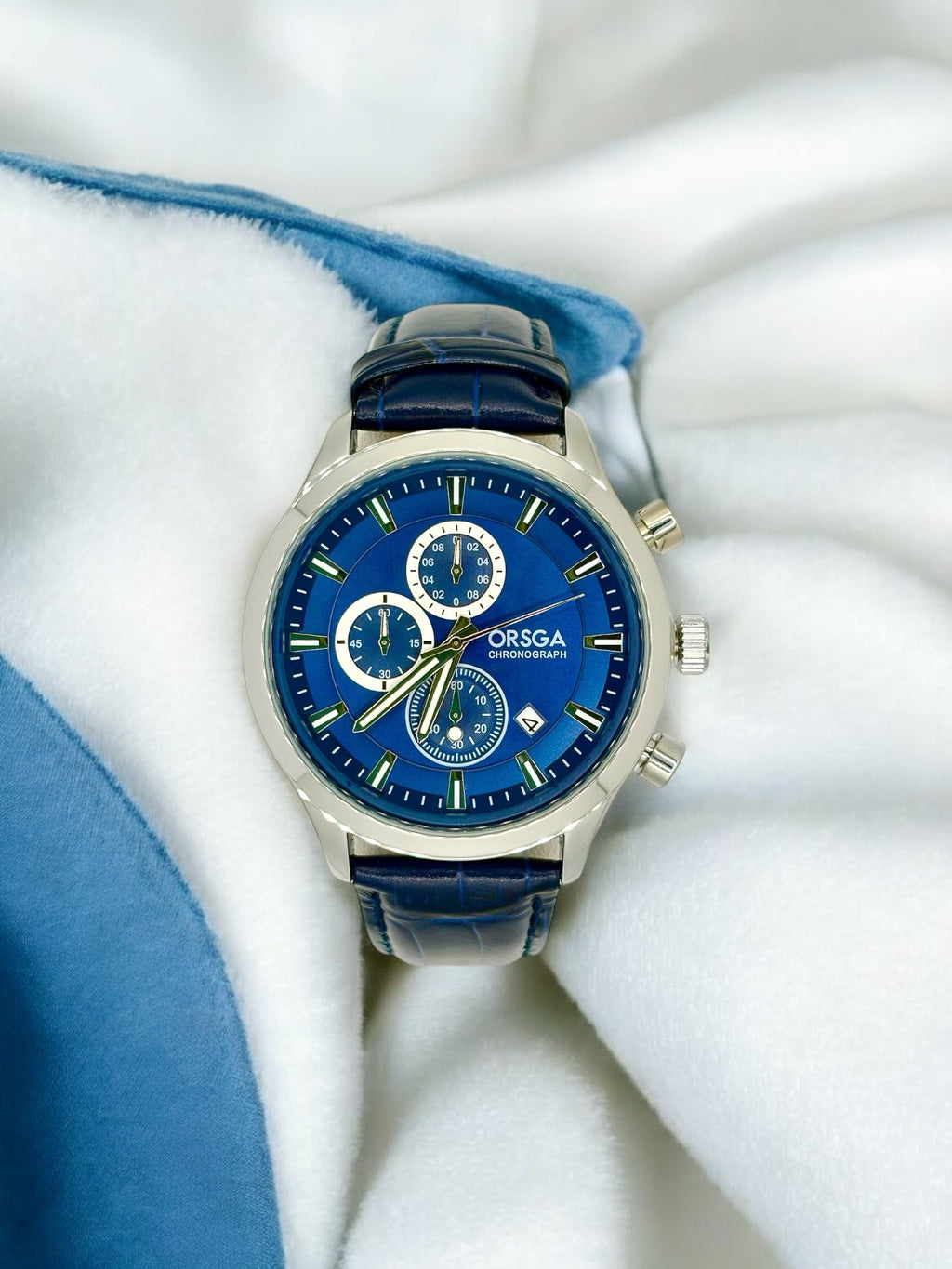 ORSGA OS-1369G Classic Chronograph Leather Watch