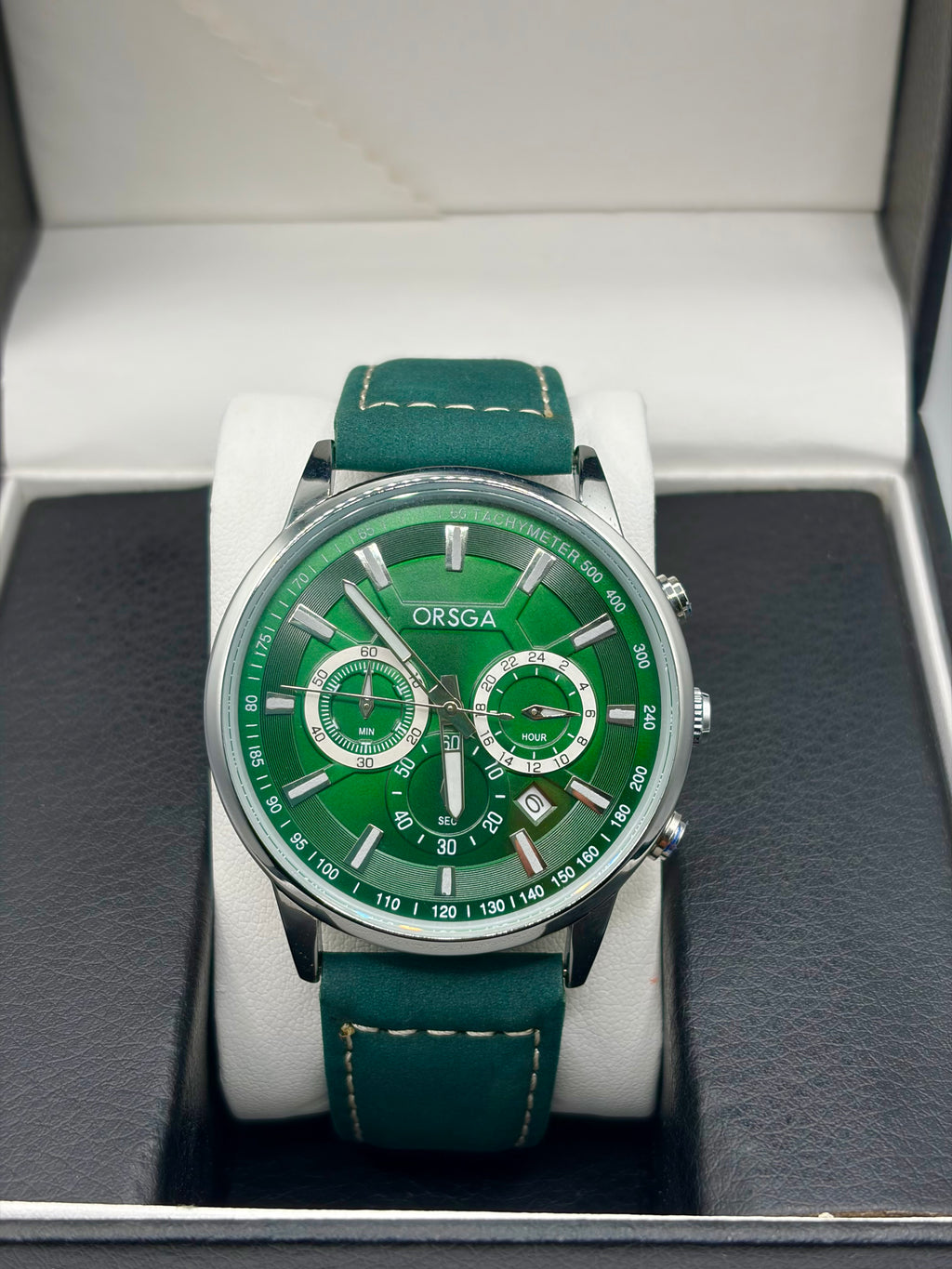 ORSGA 1130G Classic Chronograph Leather Watch