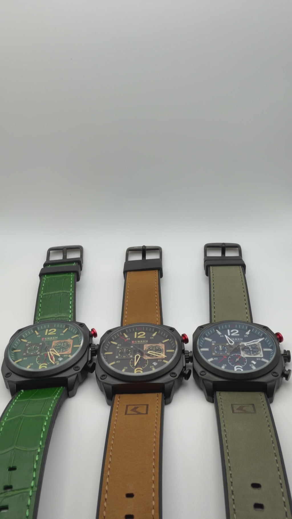 CURREN 8398 Chronograph Leather Watch