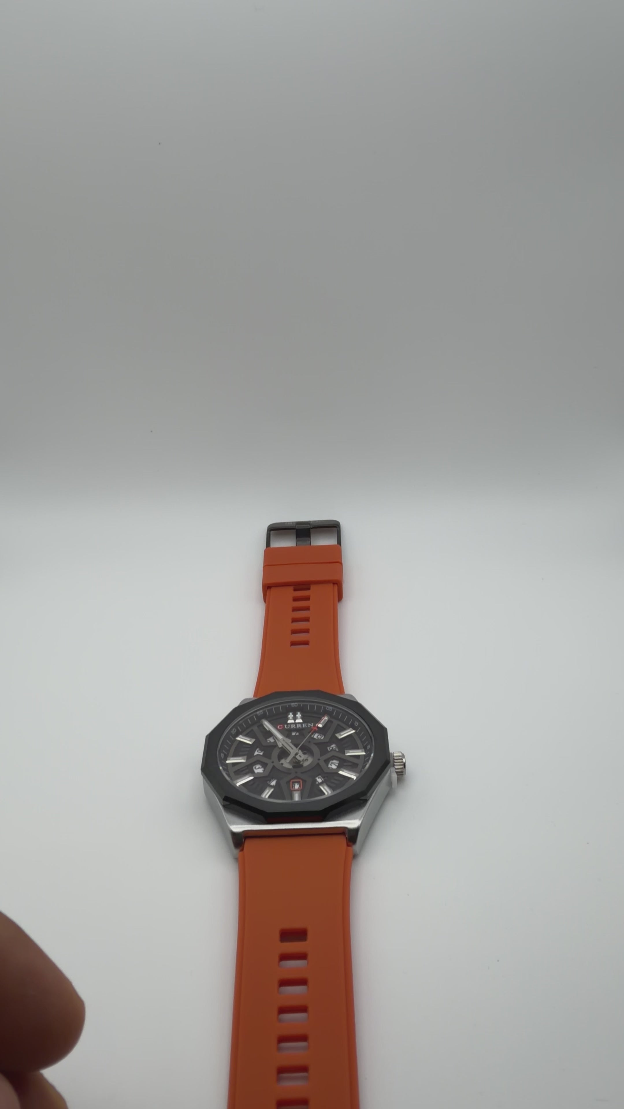 CURREN 8437 Men’s Sports Skeleton Watch